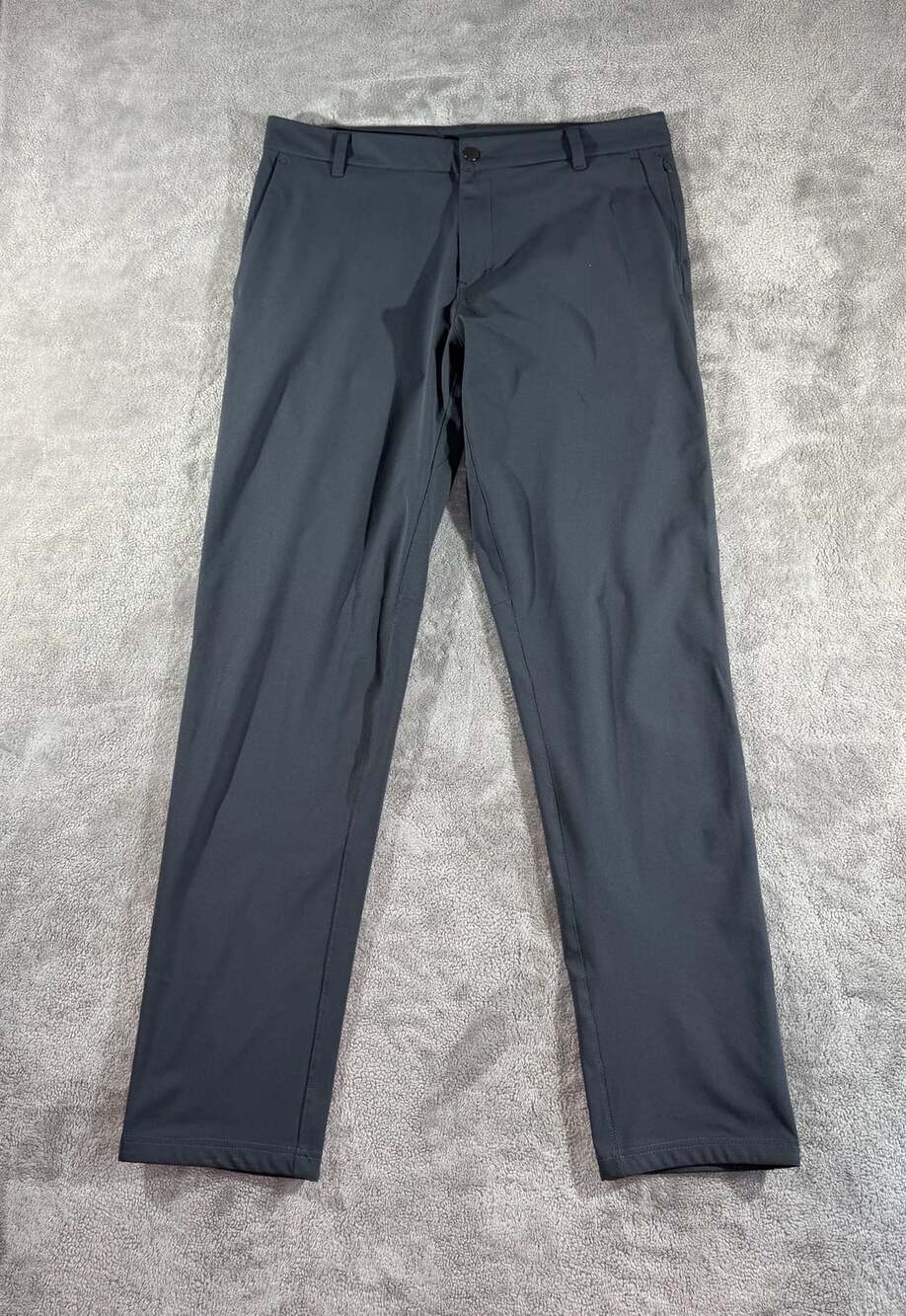Lululemon Commission Performance Golf Pant Slim Size 35 Charcoal Gray Warpstreme
